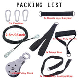 Fitness DIY Pulley Cable Machine Attachment System Arm Biceps Triceps Blaster Hand Strength Trainning Home Gym Workout Equipment